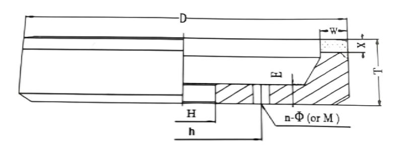 Full Rim Diamond Grinding Glass Wheel Drawing